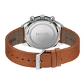 Hugo Boss Santiago Blue Dial Brown Leather Strap Watch for Men - 1513860