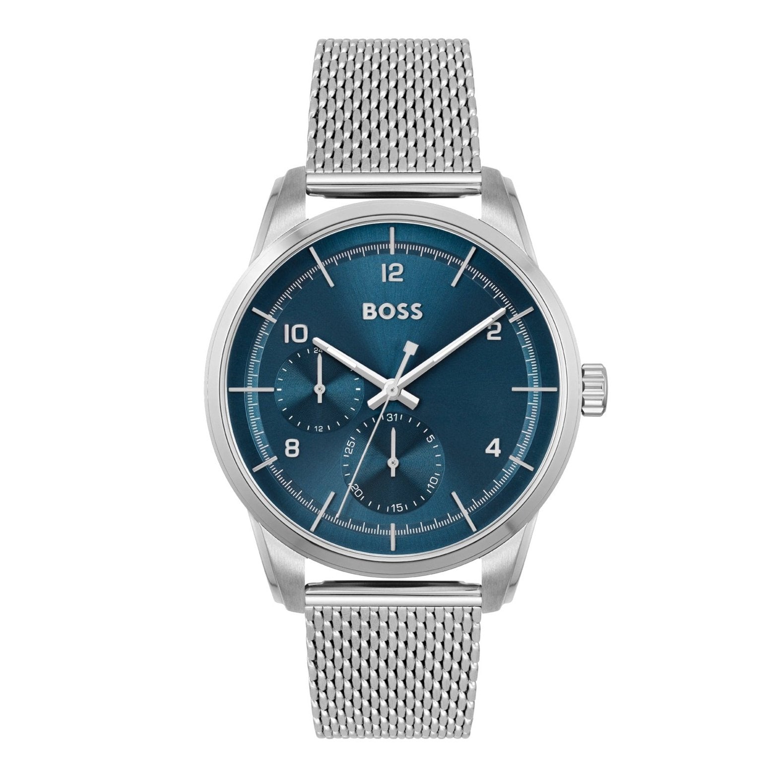 Hugo Boss Sophio Blue Dial Silver Mesh Bracelet Watch for Men - 1513942