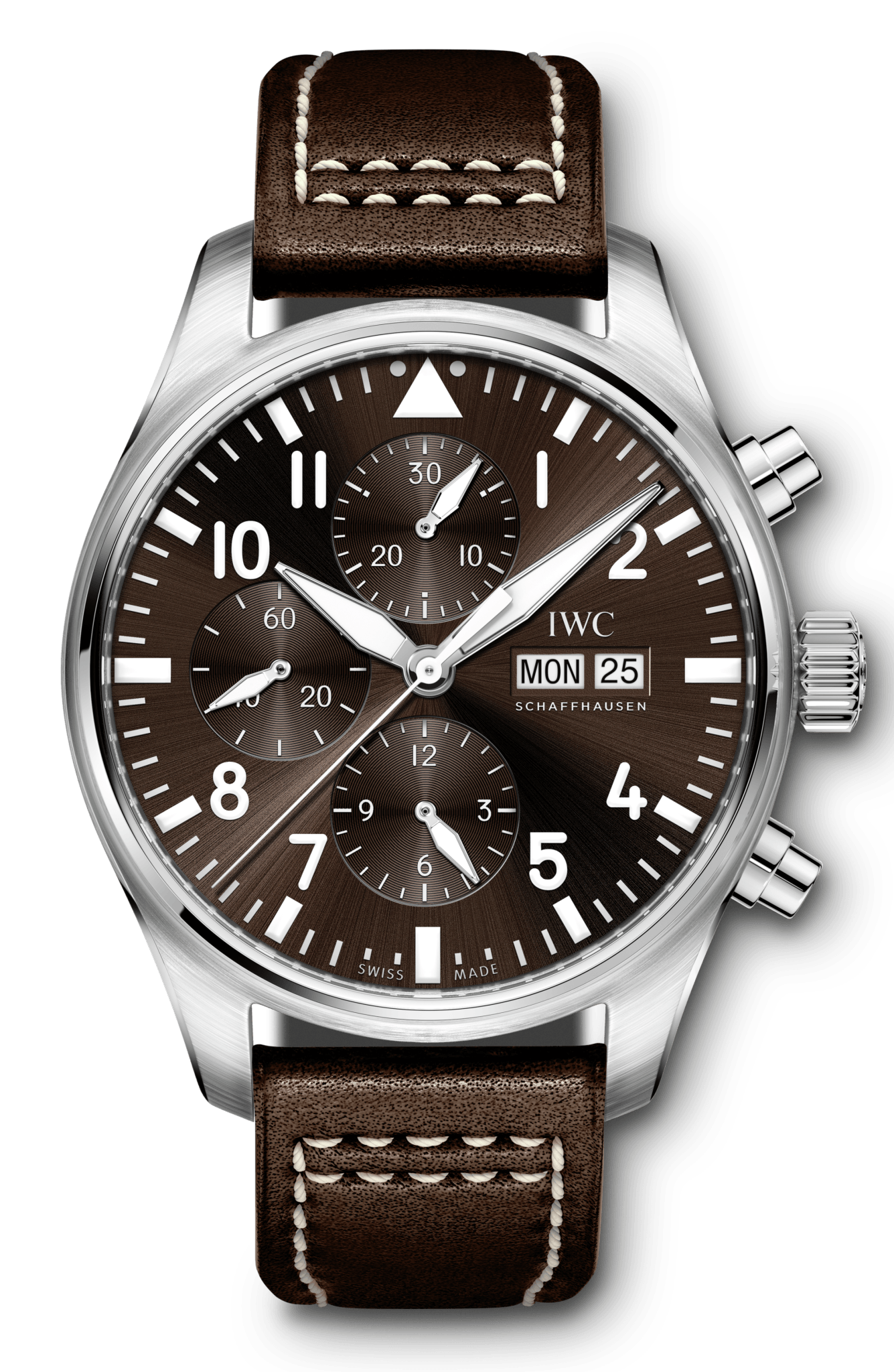 IWC Pilot's Watch Chronograph Edition Brown Dial Brown Leather Strap Watch for Men - IW377713