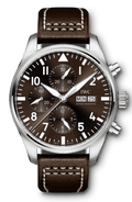 IWC Pilot's Watch Chronograph Edition Brown Dial Brown Leather Strap Watch for Men - IW377713