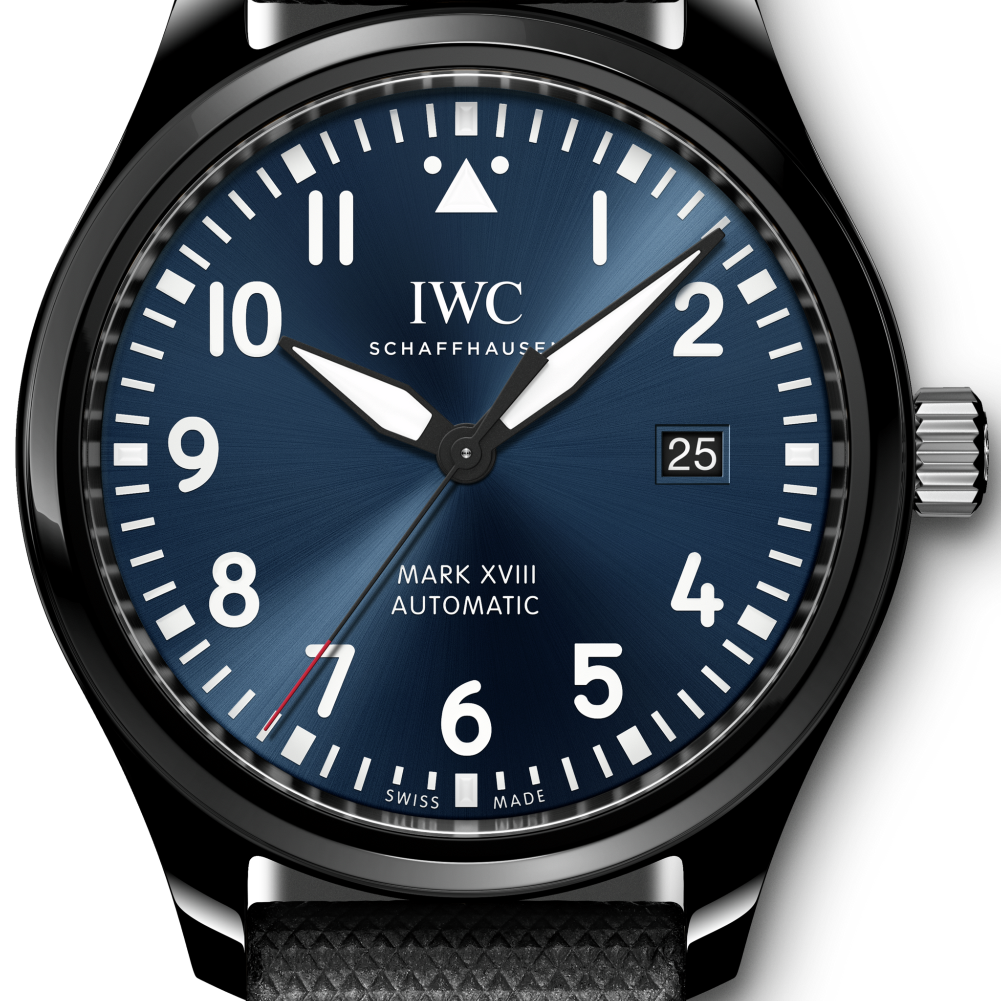 IWC Pilot’s Watch Mark XVIII Edition “Laureus Sport for Good Foundation" Blue Dial Black Nylon Strap Watch for Men - IW324703