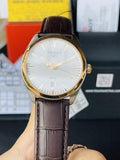 Tissot T Classic PR 100 Quartz White Dial Brown Leather Strap Watch for Men - T101.410.26.031.00