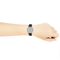Gucci G Timeless Eryx Silver Dial Black Leather Strap Watch For Men - YA126338