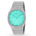 Gucci 25H Quartz Turquoise Dial Silver Steel Strap Watch For Women - YA163409