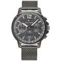 Tommy Hilfiger Deacon Multifunction Black Dial Black Mesh Bracelet Watch for Men - 1791546