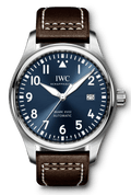 IWC Pilot's Mark XVIII Le Petit Prince Blue Dial Brown Leather Strap Watch for Men - IW327004