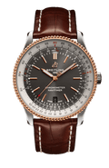 Breitling Navitimer 1 Automatic 41mm Black Dial Brown Leather Strap Mens Watch - U17326211M1P1