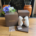 Gucci Guccissima Collection Quartz Black Dial Rose Gold Steel Strap Watch For Women - YA134509