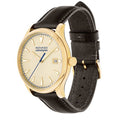 Movado Heritage Calendoplan Beige Dial Brown Leather Strap Watch for Men - 3650003