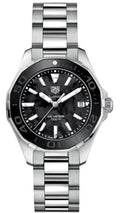 Tag Heuer Aquaracer Quartz Black Dial Silver Steel Strap Watch for Women - WAY131K.BA0748