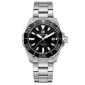Tag Heuer Aquaracer Black Dial Silver Steel Strap Watch for Men - WAY111A.BA0928