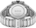 Hugo Boss Globetrotter Green Dial Silver Steel Strap Watch for Men - 1513930