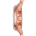 Michael Kors Bradshaw Quartz Blue Dial Rose Gold Steel Strap Watch For Women - MK5951