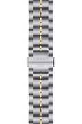 Tissot Luxury Powermatic 80 Gold Dial Silver Steel Strap Watch For Men - T086.407.22.261.00