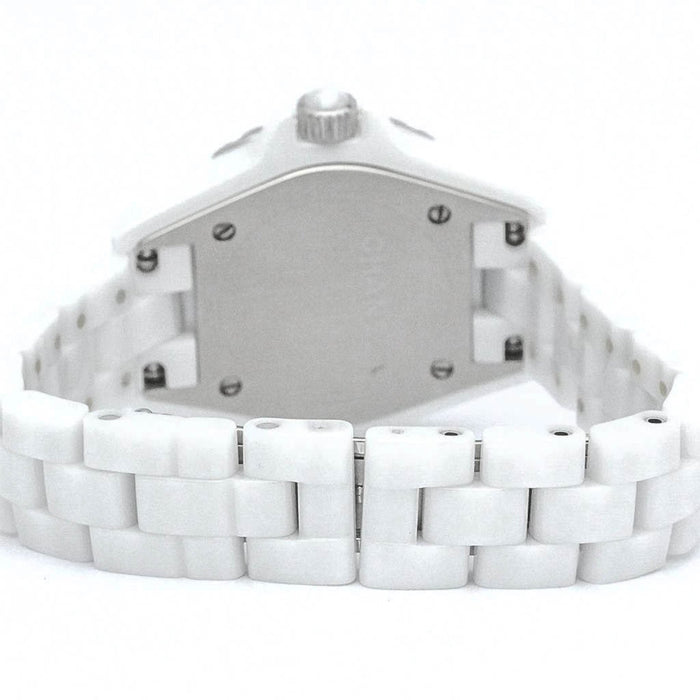 Chanel J12 Quartz Diamonds White Dial White Steel Strap Watch for Women - J12 H3110