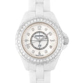 Chanel J12 Diamonds Quartz White Dial White Steel Strap Watch for Women - J12 H2572