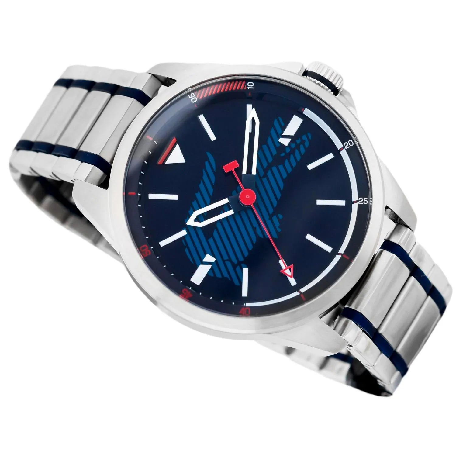 Lacoste Capbreton Blue Dial Silver Steel Strap Watch for Men - 2010944