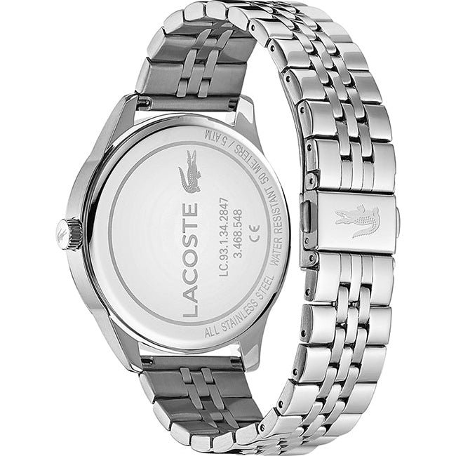 Lacoste Vienna Blue Dial Silver Steel Strap Watch for Men - 2011049