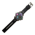 Diesel Badass Chronograph Anthracite Dial Black Leather Strap Watch For Men - DZ7270