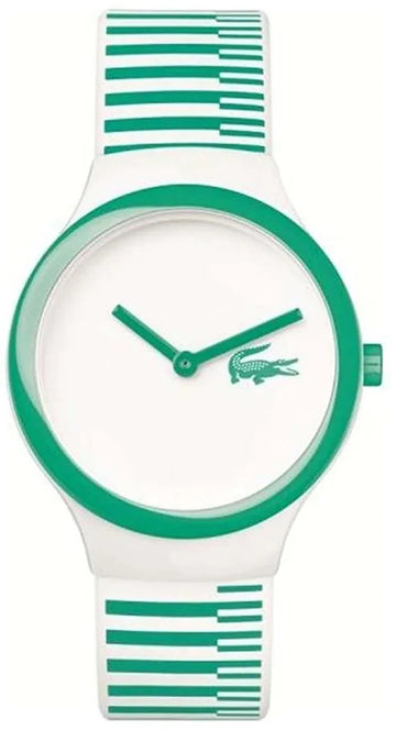 Lacoste Goa White Dial Two Tone Silicon Strap Watch for Kids - 2020117