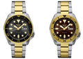 Seiko 5 Sports Automatic Brown Dial Two Tone Steel Strap Watch For Men - SRPK24