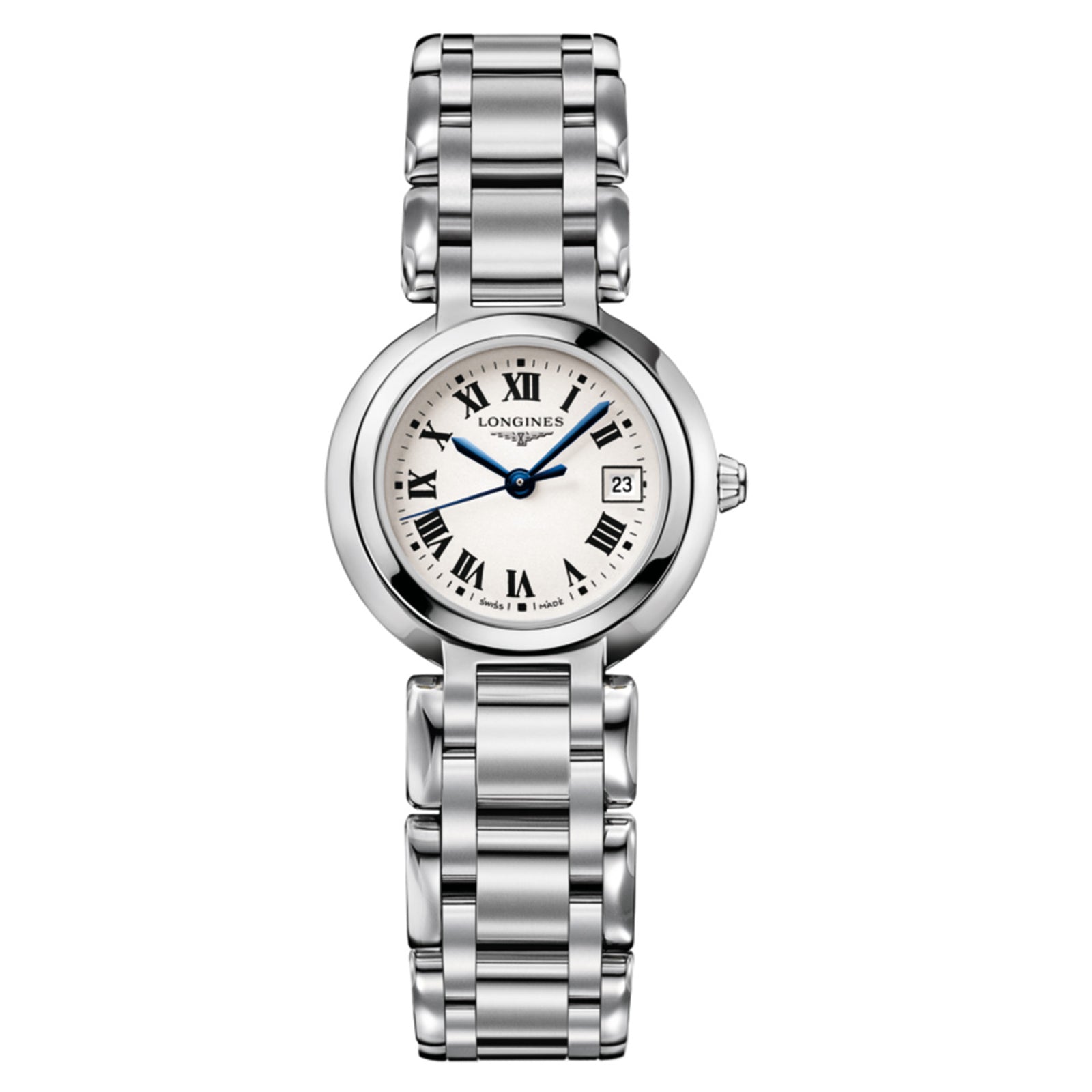 Longines PrimaLuna White Dial Silver Steel Strap Watch for Women - L8.110.4.71.6