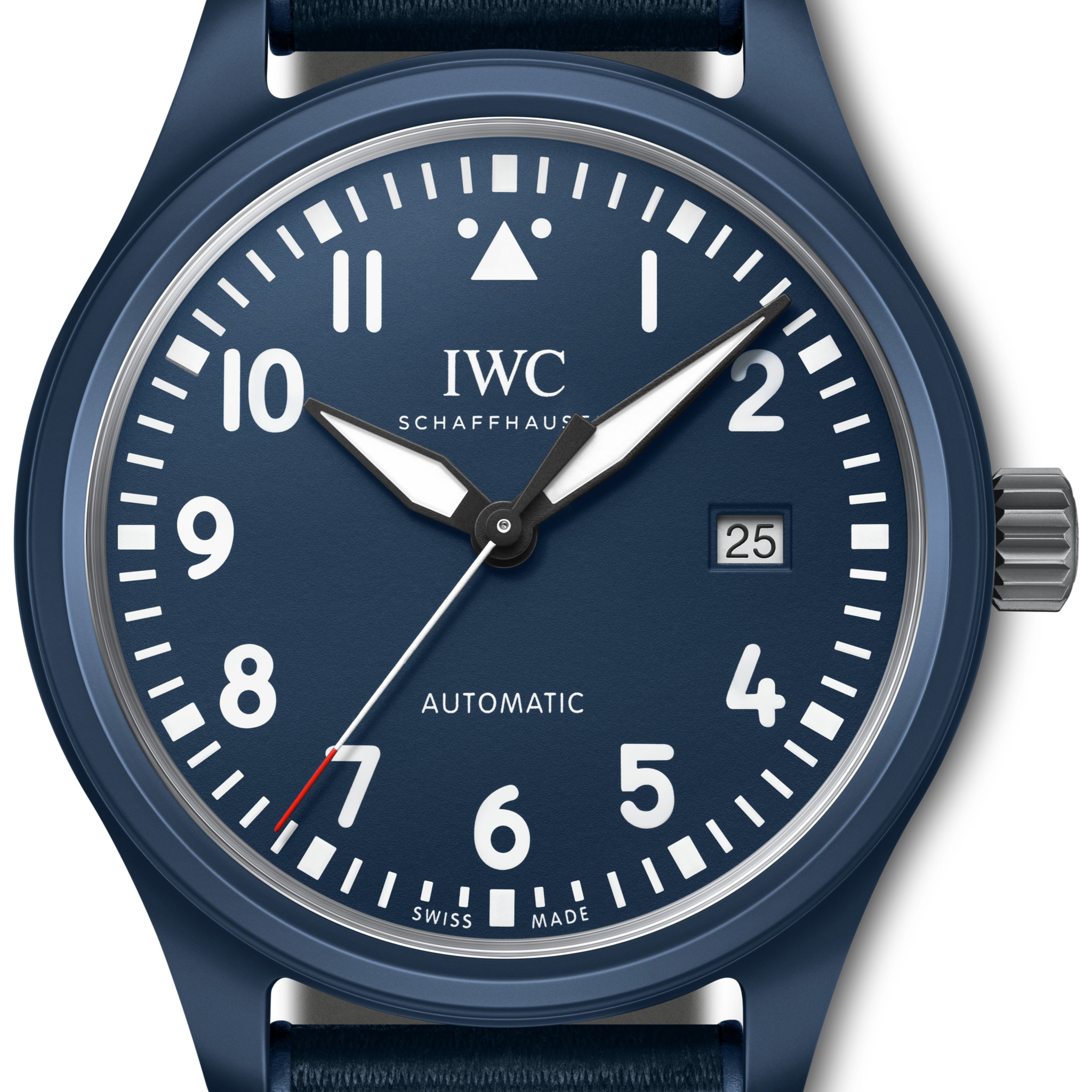 IWC Pilot’s Watch Automatic "Laureus Sport for Good" Edition Blue Dial Blue Nylon Strap Watch for Men - IW328101