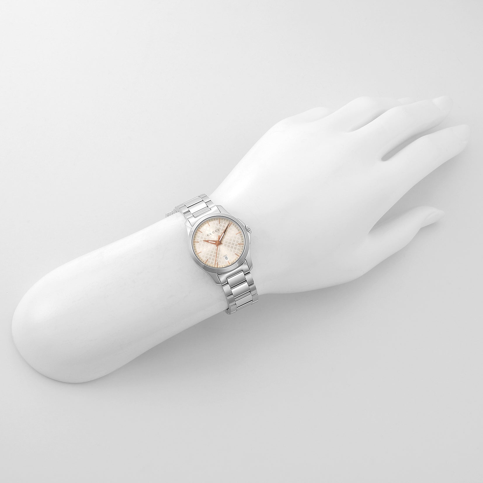 Gucci G Timeless Quartz Champagne Dial 27mm Watch For Women - YA126593