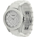Fossil Ceramic White Dial White Ceramic Strap Watch for Women - CE1002