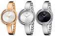 Calvin Klein Impetuous Black Dial Silver Steel Strap Watch for Women - K4F2N111