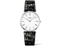 Longines La Grande Classique De Longines White Dial Black Leather Strap Watch for Women - L4.755.4.11.2