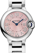 Cartier Ballon Bleu de Cartier Pink Dial Silver Steel Strap Watch for Women - W6920038