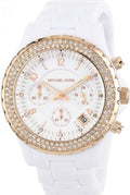 Michael Kors Ceramic White Dial White Steel Strap Watch for Women - MK5269