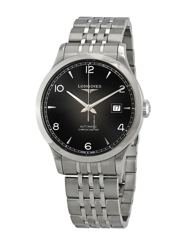Longines Record Black Dial Automatic Stainless Steel 40mm Watch for Men - L2.821.4.56.6