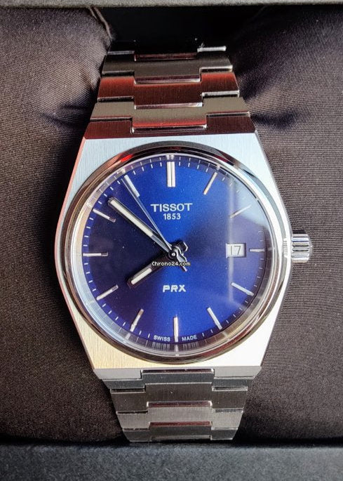 Tissot PRX Blue Dial Silver Steel Strap Watch For Women - T137.210.11.041.00