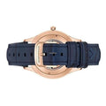 Emporio Armani Meccanico Automatic White Dial Blue Leather Strap Watch For Men - AR1947