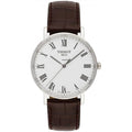 Tissot T Classic Everytime White Dial Brown Leather Strap Watch For Men - T109.410.16.033.00
