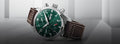 IWC Pilot's Watch Chronograph Edition Racing Green 43mm Green Dial Brown Leather Strap Watch for Men - IW377726
