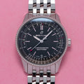 Breitling Navitimer Automatic 38mm Black Dial Stainless Steel Mens Watch - A17325241B1A1