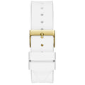 Guess Venus Diamonds White Dial White Rubber Strap Watch for Women - GW0118L5