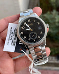 Hugo Boss Legacy Black Dial Silver Steel Strap Watch for Men - 1513671