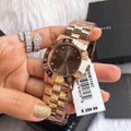 Marc Jacobs Amy Brown Dial Rose Gold Steel Strap Watch for Women - MBM3167