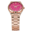 Michael Kors Lennox Analog Pink Dial Rose Gold Steel Strap Watch for Women - MK7462