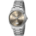 Gucci G Timeless Automatic Brown Dial Silver Steel Strap Watch For Women - YA126431A