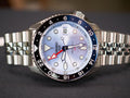 Seiko 5 Sports Automatic GMT SKX Sports Style Asia Exclusive Limited Edition Ice Blue Dial Silver Steel Strap Watch For Men - SSK029K1
