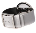 Calvin Klein Glam Transparent Silver Dial Grey Leather Strap Watch for Women - K9423193