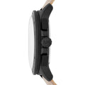 Michael Kors Ryker Chronograph Black Dial Beige Leather Strap Watch For Men - MK8520