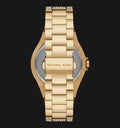 Michael Kors Lennox Three Hand Crystals White Dial Gold Steel Strap Watch For Women - MK6991