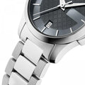 Gucci G Timeless Grey Dial Silver Steel Strap Watch For Women - YA126522