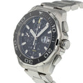 Tag Heuer Aquaracer Calibre 16 Day-Date Black Dial Silver Steel Strap Watch for Men - CAY211A.BA0927